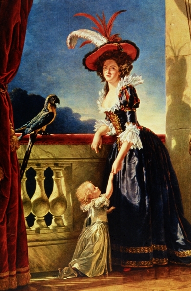 Portrait of Louise Elisabeth of France with her son
